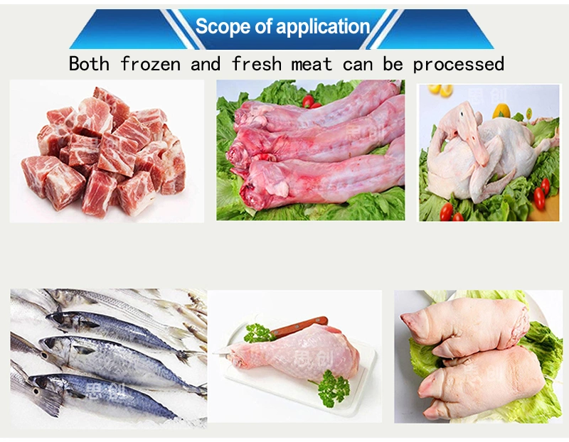 Frozen Meat Block Cube Cutting Machine Mini Meat and Bone Chicken Cutter