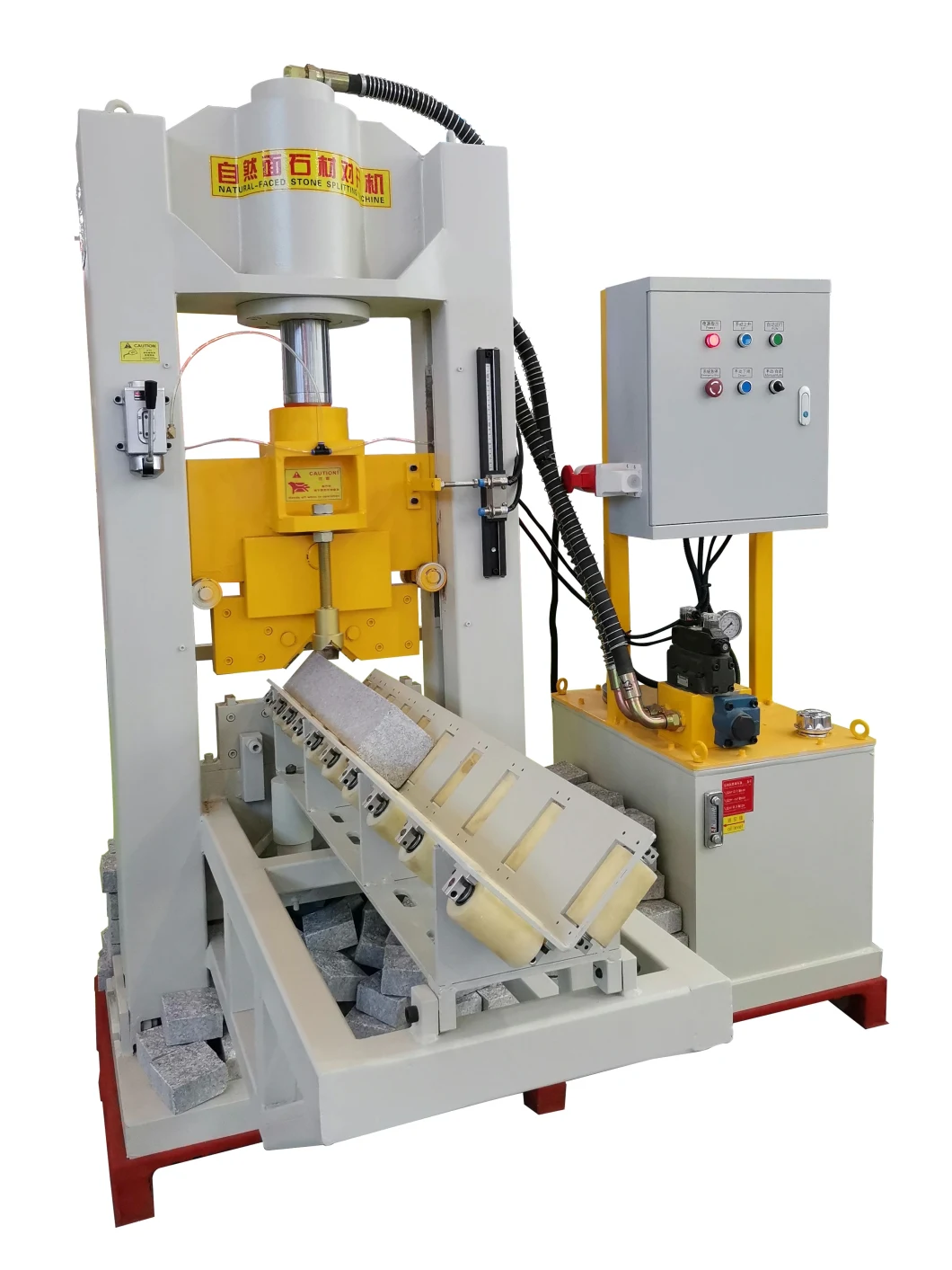 Hualong Factory Price Stone Splitter Guillotine Hydraulic Stone Splitting Cutting Machine for Curb Kerb Stone Marble Granite Paving Stone