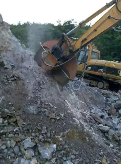 Máquina cortadora de piedra de cantera de alta calidad para corte de mármol/sierra para roca/sierra hidráulica para excavadora