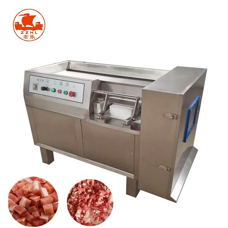 Máquina cortadora de cubos de carne de res de corte sintético grande para cortar en cubitos de bloque congelado
