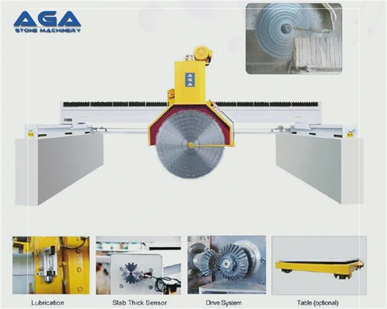 Máquina cortadora de piedra con cuchillas múltiples para cortar bloques de mármol/granito en losa (DQ2200/2500/2800)